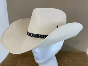 Bailey Größe 7 cremefarben U Rollit Original 8X Shantung Panama Western Cowboy Hut - Bild 1 von 12