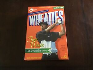 1998 Tiger Woods Wheaties Cereal Box Limited Edition Box is Set Up