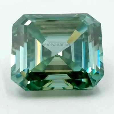 45-50 Ct Blue Lab Created Diamond Asscher Cut VVS1 Certified ! Jewelry Making - Image 1 of 4