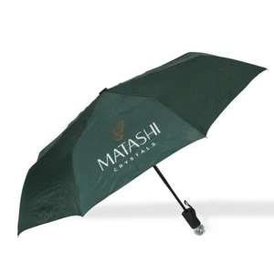 New! Matashi Ergonomic 3 Fold Travel Umbrella w/ Large Crystal Embedded Handle - Picture 1 of 1