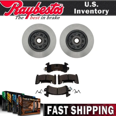 Front Brake Rotor and Hub Assembly & Brake Pads For Pontiac Grand LeMans - Image 1 of 4