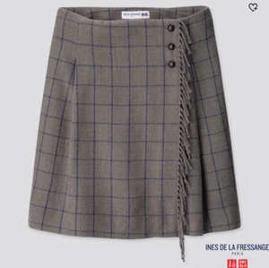 Uniqlo Women Wool-Blend Fringe Mini Skirt (INES DE LA FRESSANGE) Sz 8 Gray - Picture 1 of 5