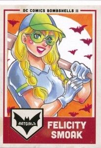 G5 FELICITY SMOAK 2018 Cryptozoic DC Bombshells Series 2 BATGIRLS GOLD FOIL