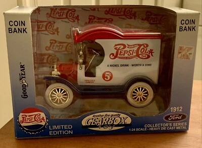 1912 Ford Pepsi Cola Delivery Car Gearbox Toys 1:24 Die Cast Coin Bank Limited - Image 1 of 4