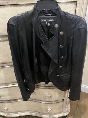 Chaqueta de cuero negra para mujer Blanc Noir talla Xs. Muy lindo Foto 1 de 4