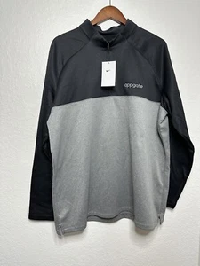 Nike 1/4 Zip Knit Sweater Pullover Black Gray Men’s Long Sleeve Big Tall 2XL/NWT - Picture 1 of 4