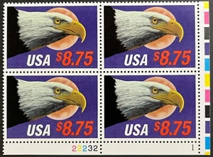US Scott #2394 Eagle and Moon, 1988 Plate Block of 4, $8.75 MINT-NH, EX-Fine - Picture 1 of 2