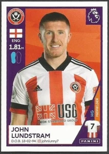PANINI FOOTBALL 2021 PREMIER LEAGUE- #483-SHEFFIELD UNITED-JOHN LUNDSTRAM - Picture 1 of 1