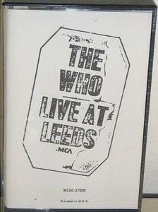 THE WHO LIVE AT LEEDS CASSETTE TAPE "NICE" - Picture 1 of 3