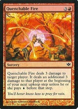 MTG - Conflux - Quenchable Fire - 2X - Foil - NM
