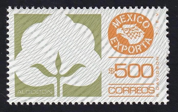 México Exportaciones 1984 Algodón 500p Tipo I, perf 14, MNH sc#1138 Foto 1 de 1
