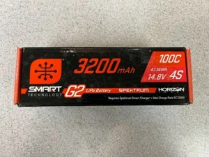 Spektrum RC 4S Smart G2 LiPo 100c Battery Pack 14.8V/3200mah w/IC3 SPMX324S100 - Picture 1 of 6