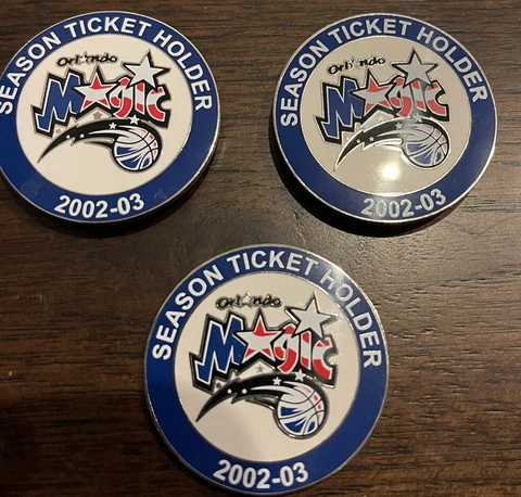 Orlando Magic Set of Collecters Pins 7 Pins And 1 Key Chain Cover