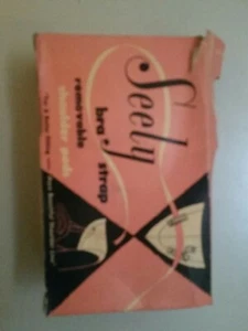 Seely Bra Strap Removable Shoulder Pads Vintage Used Original Box tears in box - Picture 1 of 11