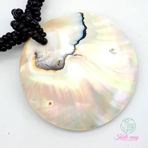 White Pearl Nautilus Shell Handmade Pendant Necklace - Picture 1 of 11