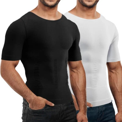 Camisa de compresión de ginecomastia para hombres Prendas moldeadoras adelgazantes Modelador de cuerpo Camiseta sin mangas ajustada Foto 1 de 4