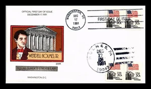 DR JIM STAMPS US COVER FLAG OVER SUPREME COURT FDC COLLINS HAND PAINTED - Picture 1 of 2
