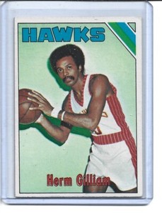 Herm Gilliam Atlanta Hawks 1975-76 Topps Basketball Card #43