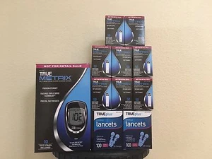 TRUE Metrix 400CT Blutzuckerteststreifen, GRATIS Messgerät KIT 210Lanzetten + Stechhilfe - Bild 1 von 3