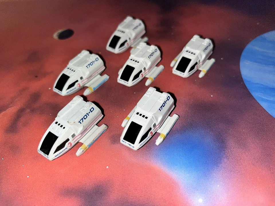 Star Trek Micro Machines Lot X6 Shuttlecraft Berman Space Ship Wars Fleet - Image 1 of 1