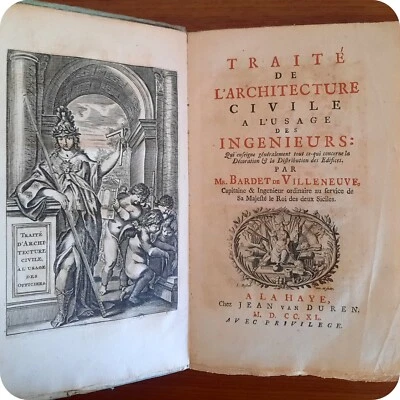 Traité d’Architecture Civile, Bardet de Villeneuve, É. O. , Van Duren, 1740. - Photo 1/4