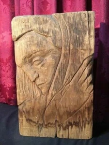 VINTAGE ANTIQUE PRIMITIVE FOLK ART CARVED CONTINENTAL WOODED SILHOUETTE - Picture 1 of 5
