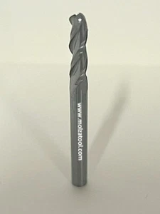 CARBIDE END MILL 1/8 DIAMETER 3 FLUTE BALL NOSE 1/2" LOC RHS RHC STANDARD HELIX - Bild 1 von 4