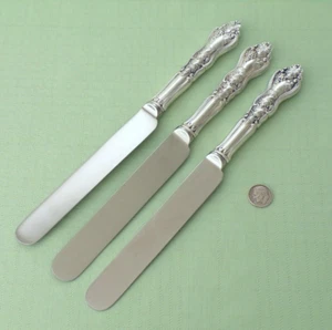 Three AMERICAN Silverplate International MOSELLE Grape NEW FRENCH Knives 9 1/2" - Picture 1 of 4