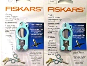 Fiskars Folding Travel Scissors TSA Approved 2 Pair 195160 - Picture 1 of 1