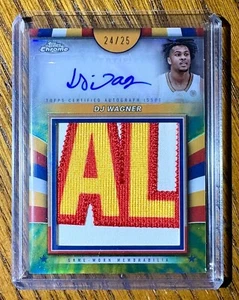 2024 TOPPS CHROME McDONALD'S ALL-AMERICAN DJ WAGNER RC PATCH AUTO TIE-DYE #D /25 - Picture 1 of 1