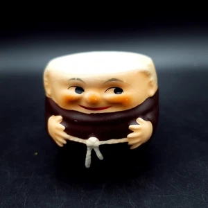 Goebel Monk Egg Cup C1950s-70s West Germany Brown Friar Tuck Vintage H5x5cm - Picture 1 of 12