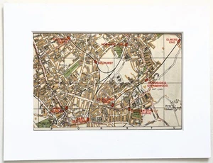 Antique 1930s London Map - Mounted - THORNTON HEATH, CROYDON, NORWOOD 79 - Picture 1 of 1