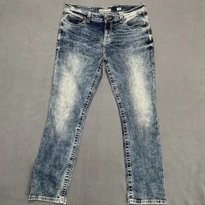 bke payton jeans Size 34 X 31.5 Thick Stich 99 Cotton/ 1 Lycra Regular Straight - Picture 1 of 8