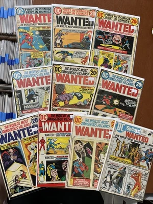 DC Wanted the World's Most Dangerous Villains Set of 9 + 1: VG+ to VF+ DC 1972 - Image 1 of 4