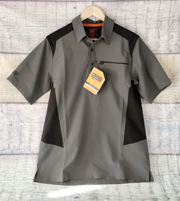 Camisa Polo 5.11 Táctica Para Hombre Freedom Flex Pequeña Gris Militar Utilidad Gama Foto 1 de 4