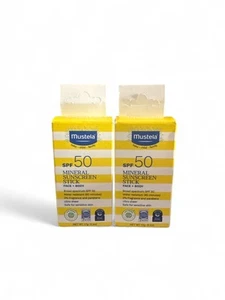 2 Mustela Baby Child Mineral Sunscreen Stick SPF 50 Face & Body .6oz - Picture 1 of 3