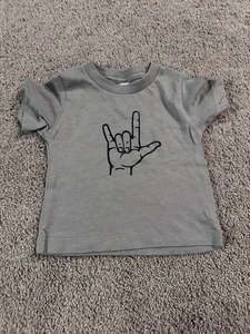 NEW Baby T Shirt ASL I Love You Sign Language  - Picture 1 of 3