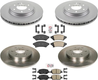 Coated Front Disc Brake Rotors Rear Rotors & Pads Fits Chevrolet Uplander 06-09 - Image 1 of 4