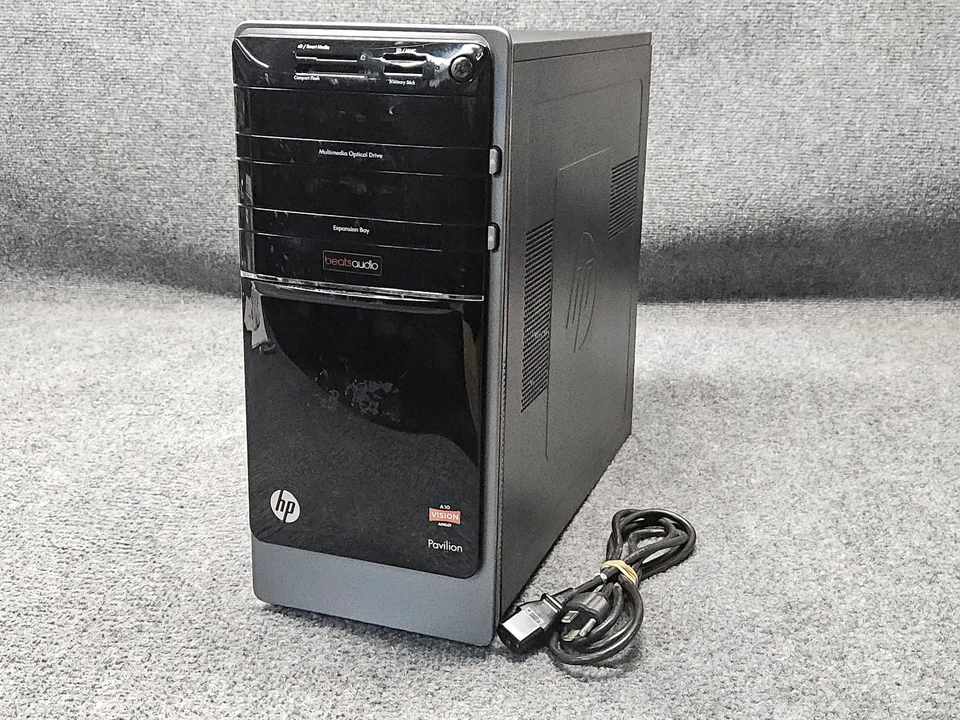 PC torre HP Pavilion p7-1446s AMD serie A 5700 3,40 GHz 4 GB RAM 500 GB HDD DVD + RW Foto 1 de 4