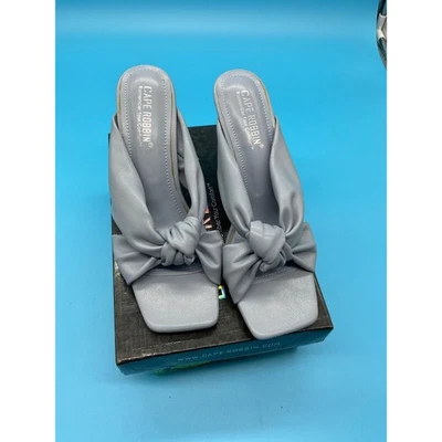 Cape Robbin Blue Anni Heels Size 7 Square Toe Knot Detail New in Box - Image 1 of 4