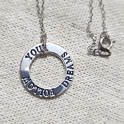 Collar Inspirador Italia Plata de Ley 925 Sigue Tus Sueños De Colección Foto 1 de 4