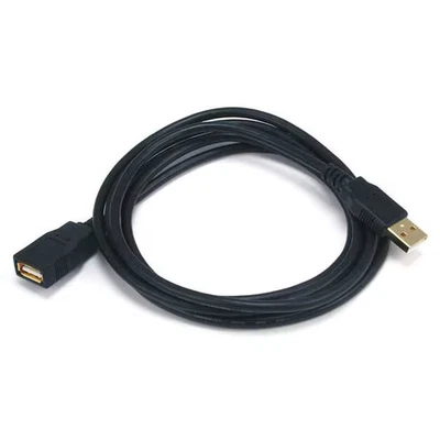 Monoprice USB 2.0 Extension Cable,6 ft.L,Black 5433 Monoprice 5433 710348712762 - Image 1 of 4