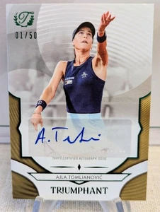 2025 TOPPS TRIUMPHANT TENNIS AJLA TOMLJANOVIC AUTO GOLD FOIL 1/50 BOOKEND! - Bild 1 von 2
