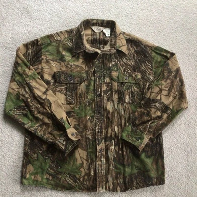 Camisa De Colección Walls Realtree Gamuza Caza Camuflaje Peso Pesado Botón Para Hombres XL EE. UU. Foto 1 de 4