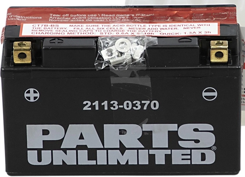 Parts AGM Maintenance-Free Battery Triumph Aprilia Ducati Kawa YT7B-BS 2113-0370 - Image 1 of 1
