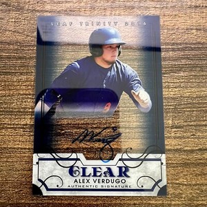 2016 Leaf Trinity Alex Verdugo Clear Blue #2/25 Auto Los Angeles Dodgers