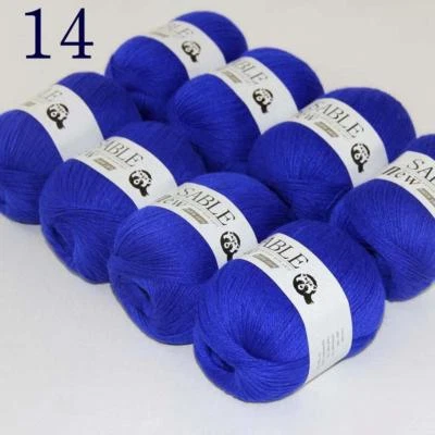 Sale 8 Skeins Super Pure Sable Cashmere Scarves Hand Knit Wool Crochet Yarn 14 - Image 1 of 4