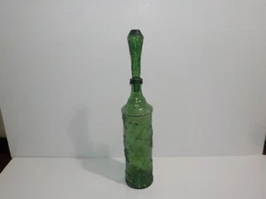 Botella MCM vintage jarra de vidrio verde fruta Empoli italiana esmeralda - Imagen 1 de 8