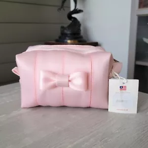 Harveys Seatbelt Mini Bow Dopp Kit Light Pink Rose Quartz Cosmetic Bag NWT - Picture 1 of 8