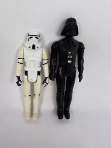 Vintage Star Wars Stormtrooper & Darth vader 1977 No Accessories - Picture 1 of 7